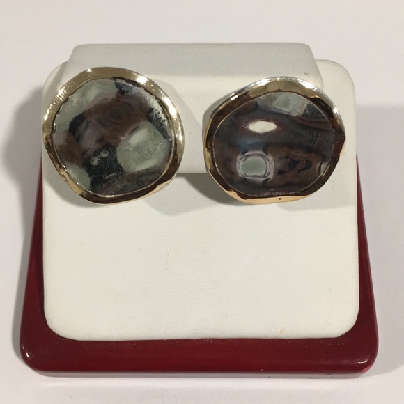 Sterling Silver Vintage Wavy Women's Earrings - Picture 1 of 7